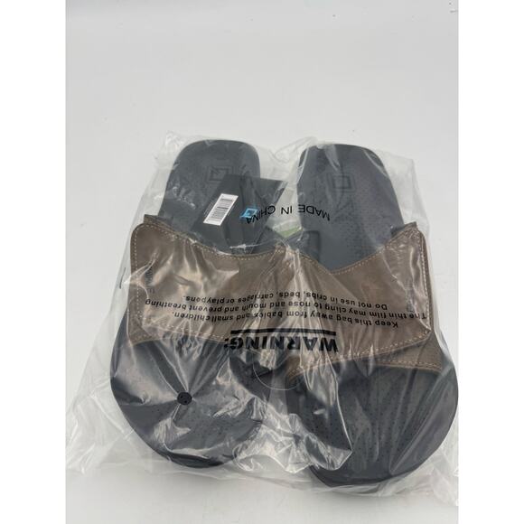 Qwave Men's Comfort Slide, Brown, Size 10/11 - Picture 4 of 4